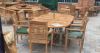 Picture of extending Table set with 8 or 6 stacking  chairs