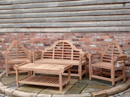 Picture of teak lutyens bench set 